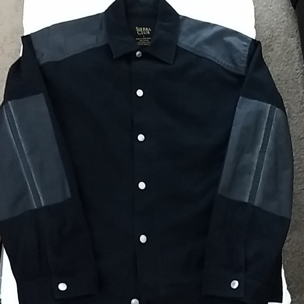 "Organic" Black Shirt Jacket by SIERRA CLUB
